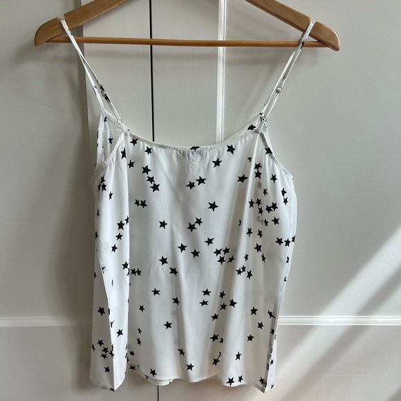 Equipment Layla Silk Cami, Size S, Bright White Star Print - Picture 12 of 12